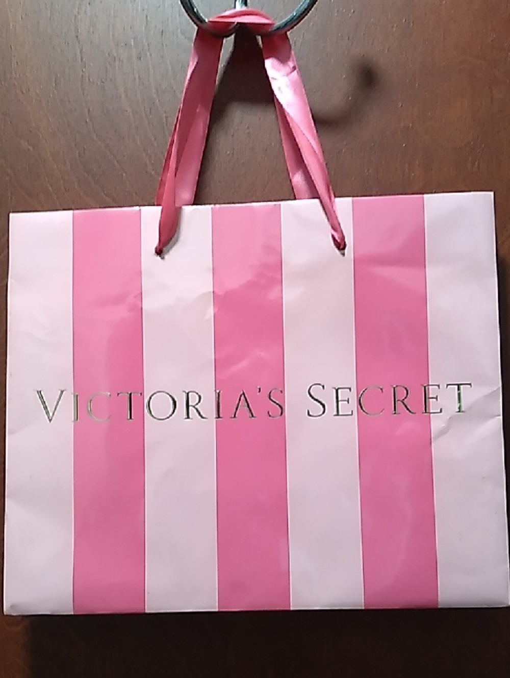 Victoria's Secret Pink & Light Pink Striped Tote Bag